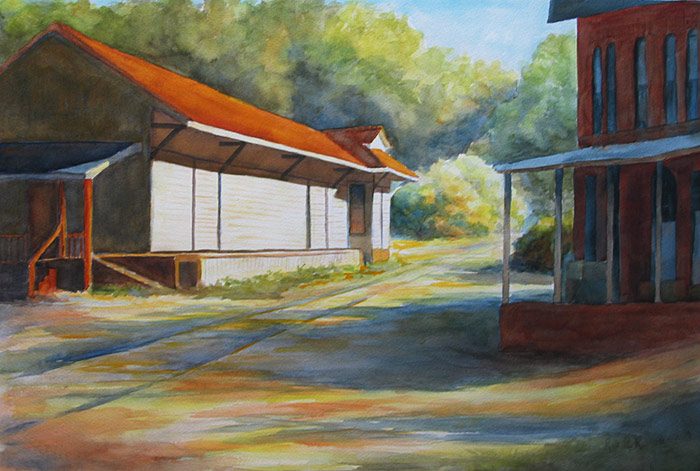 Ellijay Station, watercolor