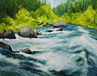 John's Rapid, acrylic painting